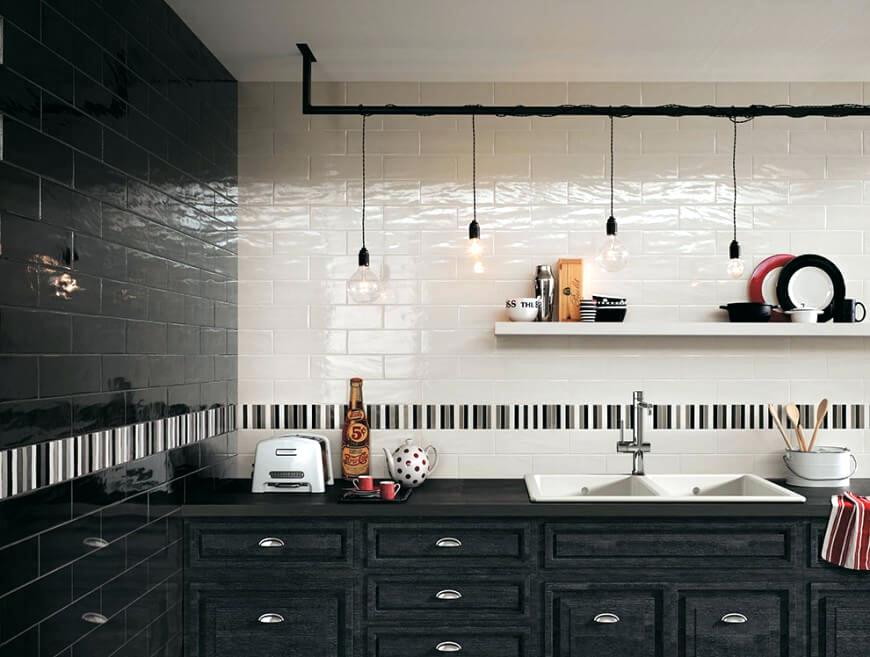 kitchen wall tile design the main work area of this kitchen is tiled in black and white tiles that complement kitchen wall tile pics kitchen wall tile design the main work area of this kitchen is tiled in black and white tiles that complement kitchen wall tile pics